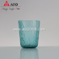 Leaf pattern solid color glass tumbler